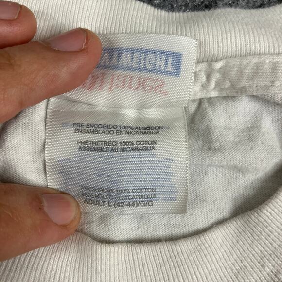 Hanes Heavyweight T-Shirt Mens Size L White ATM Bank of Dad Funny Graphic Tee - Picture 4 of 9